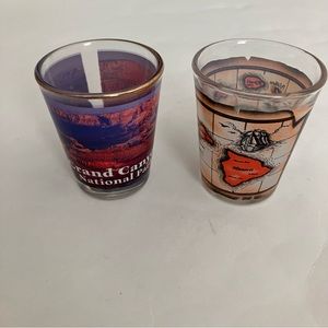Tourist Souvenir Keepsake Shot Glasses Hawaii Grand Canyon Arizona Travel Bar